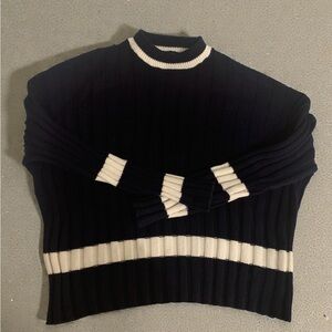 Navy and White Striped Sweater